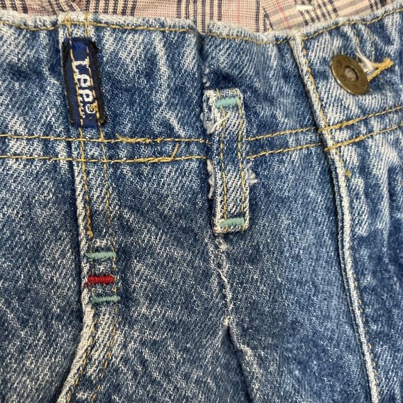 VTG Lee Pleated Tapered Bareback Jeans Medium Wash Size 9 28”x29” - Picture 4 of 7